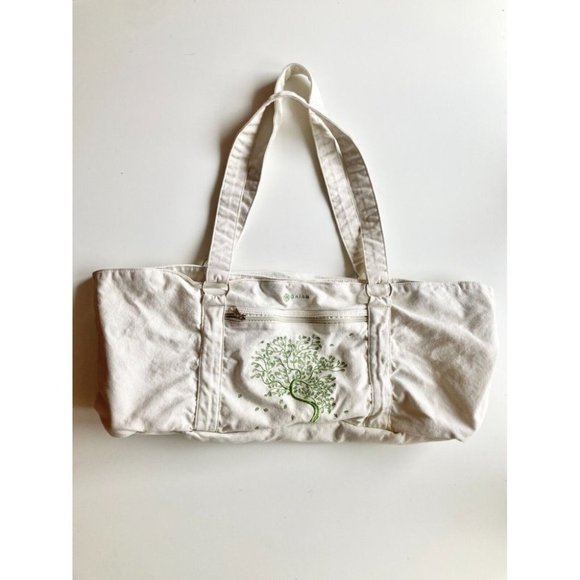 GAIAM Bags Gaiam Tree Of Life Ivory Embroidered 0 Cotton Canvas